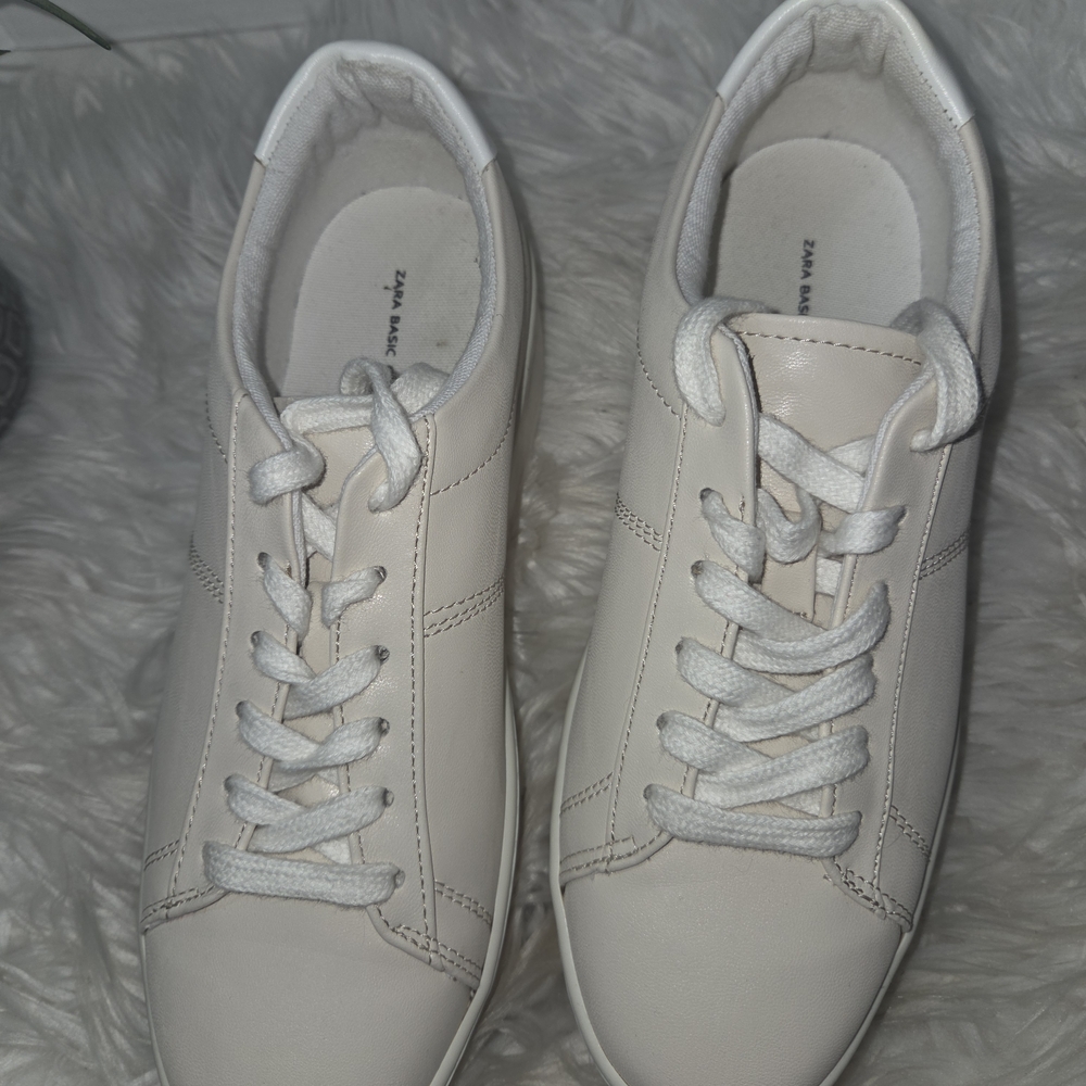 Zara Basic Collection Cream/light Pink Platform S… - image 6